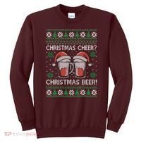 Funny Christmas Cheer Christmas Beer Ugly Sweater Sweatshirt thumb 0