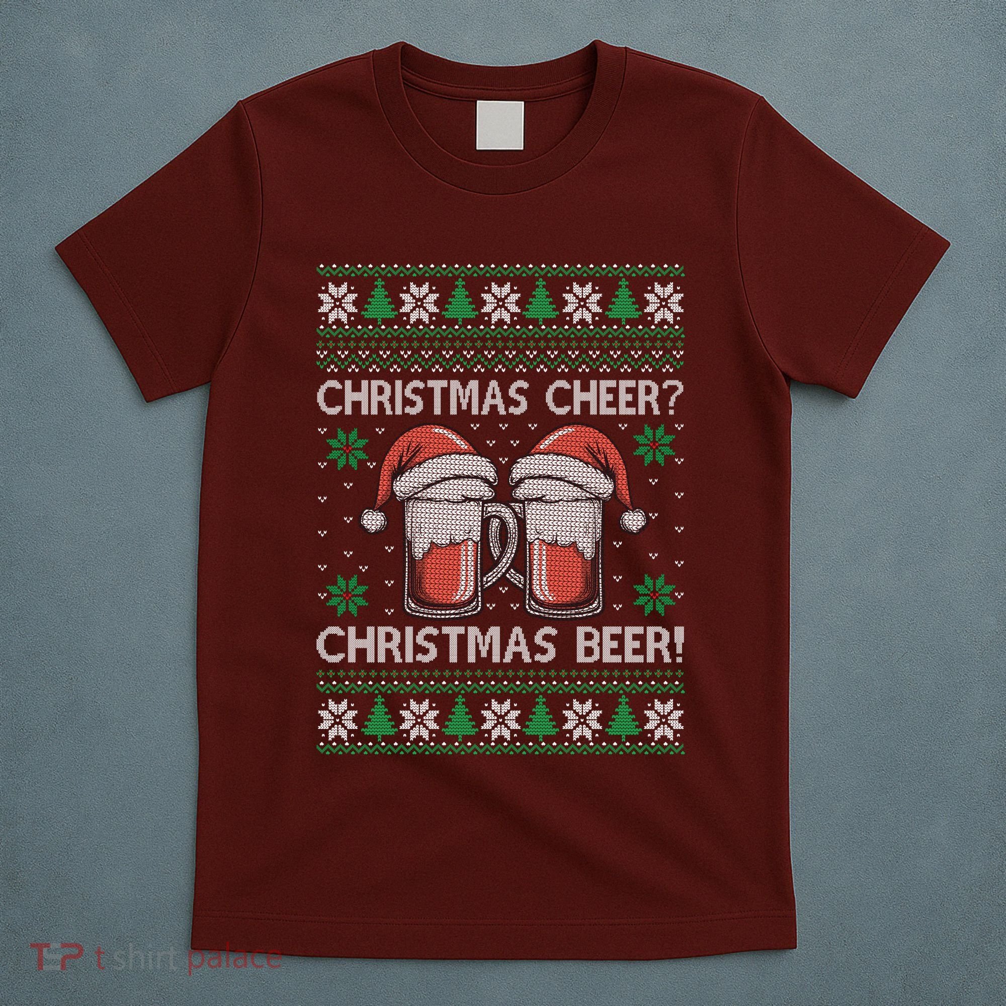 Funny Christmas Cheer Christmas Beer Ugly Sweater T-Shirt
