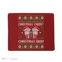 Funny Christmas Cheer Christmas Beer Ugly Sweater Mousepad thumb 0