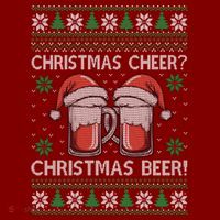 Funny Christmas Cheer Christmas Beer Ugly Sweater Mousepad thumb 1