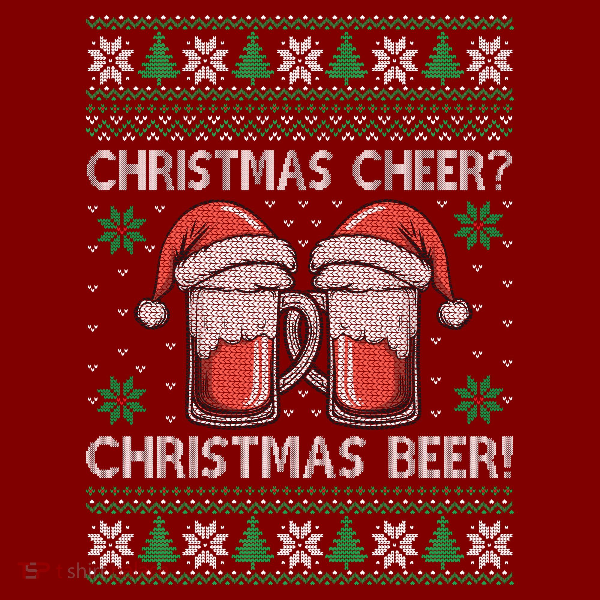 Funny Christmas Cheer Christmas Beer Ugly Sweater Mousepad