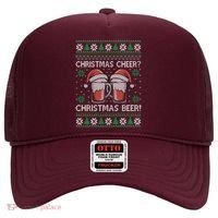 Funny Christmas Cheer Christmas Beer Ugly Sweater Hat thumb 0