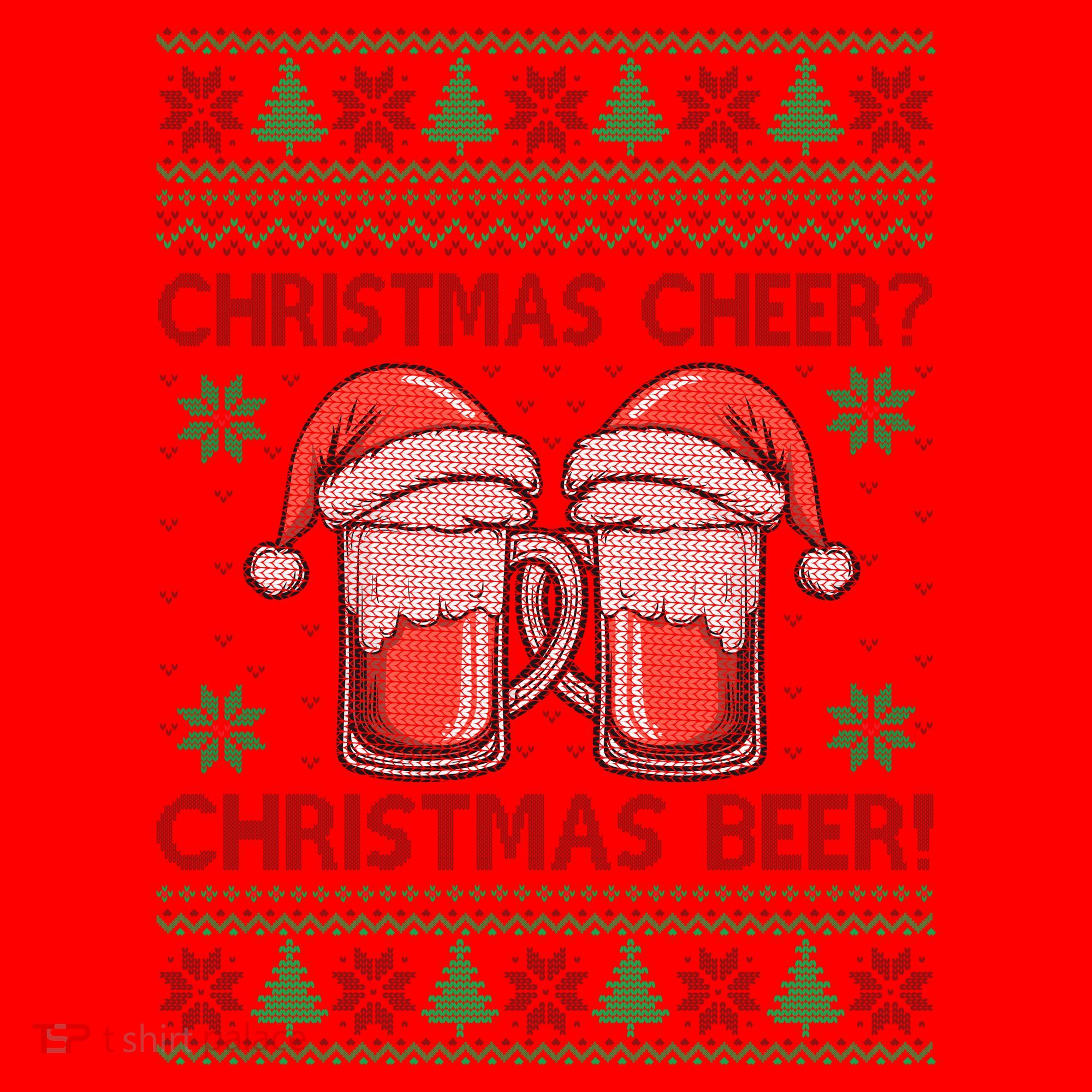 Funny Christmas Cheer Christmas Beer Ugly Sweater Santa Hat