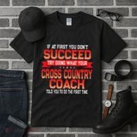 Fun Cross Country Coach Gift Funny Running Coaches Quote Tall T-Shirt thumb 3