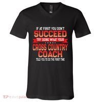 Fun Cross Country Coach Gift Funny Running Coaches Quote V-Neck T-Shirt thumb 0