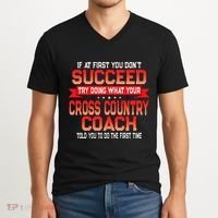 Fun Cross Country Coach Gift Funny Running Coaches Quote V-Neck T-Shirt thumb 2