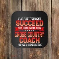 Fun Cross Country Coach Gift Funny Running Coaches Quote Coaster thumb 0