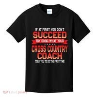 Fun Cross Country Coach Gift Funny Running Coaches Quote Kids T-Shirt thumb 0