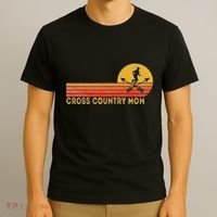 Funny Cross Country Mom Cross Country Running Retro T-Shirt thumb 3