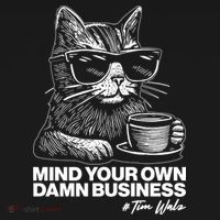 Funny Coffee Cat Mind Your Own Damn Business #Tim Walz 2024 Election Tote Bag thumb 4