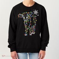 Festive Cow Christmas Light Decoration Women's Sweatshirt thumb 0