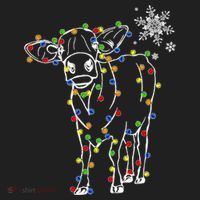 Festive Cow Christmas Light Decoration Women's Sweatshirt thumb 2