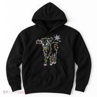 Festive Cow Christmas Light Decoration Hoodie thumb 0