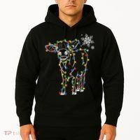 Festive Cow Christmas Light Decoration Hoodie thumb 2