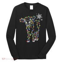 Festive Cow Christmas Light Decoration Long Sleeve Shirt thumb 0