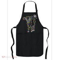 Festive Cow Christmas Light Decoration Apron thumb 0