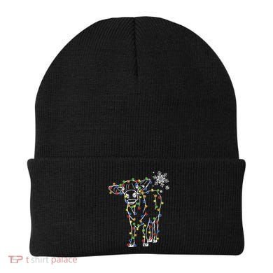 Festive Cow Christmas Light Decoration Beanie
