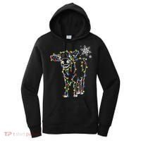 Festive Cow Christmas Light Decoration Women's Hoodie thumb 0