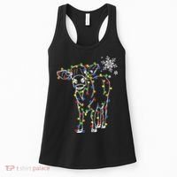 Festive Cow Christmas Light Decoration Women's Tank Top thumb 0