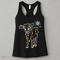 Festive Cow Christmas Light Decoration Women's Tank Top thumb 3