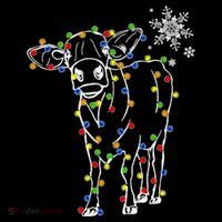 Festive Cow Christmas Light Decoration Kids Sweatshirt thumb 2
