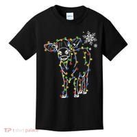 Festive Cow Christmas Light Decoration Kids T-Shirt thumb 0