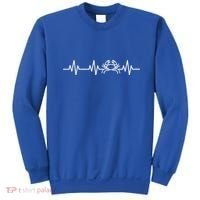 Funny Crabbing Crab Fishing Heart Beat Love Life Mom Dad Gift Sweatshirt thumb 0