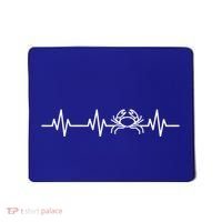 Funny Crabbing Crab Fishing Heart Beat Love Life Mom Dad Gift Mousepad thumb 0