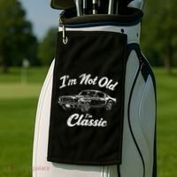Funny Classic Car Guy Humor Saying For Old Man Enthusiasts Golf Towel thumb 2