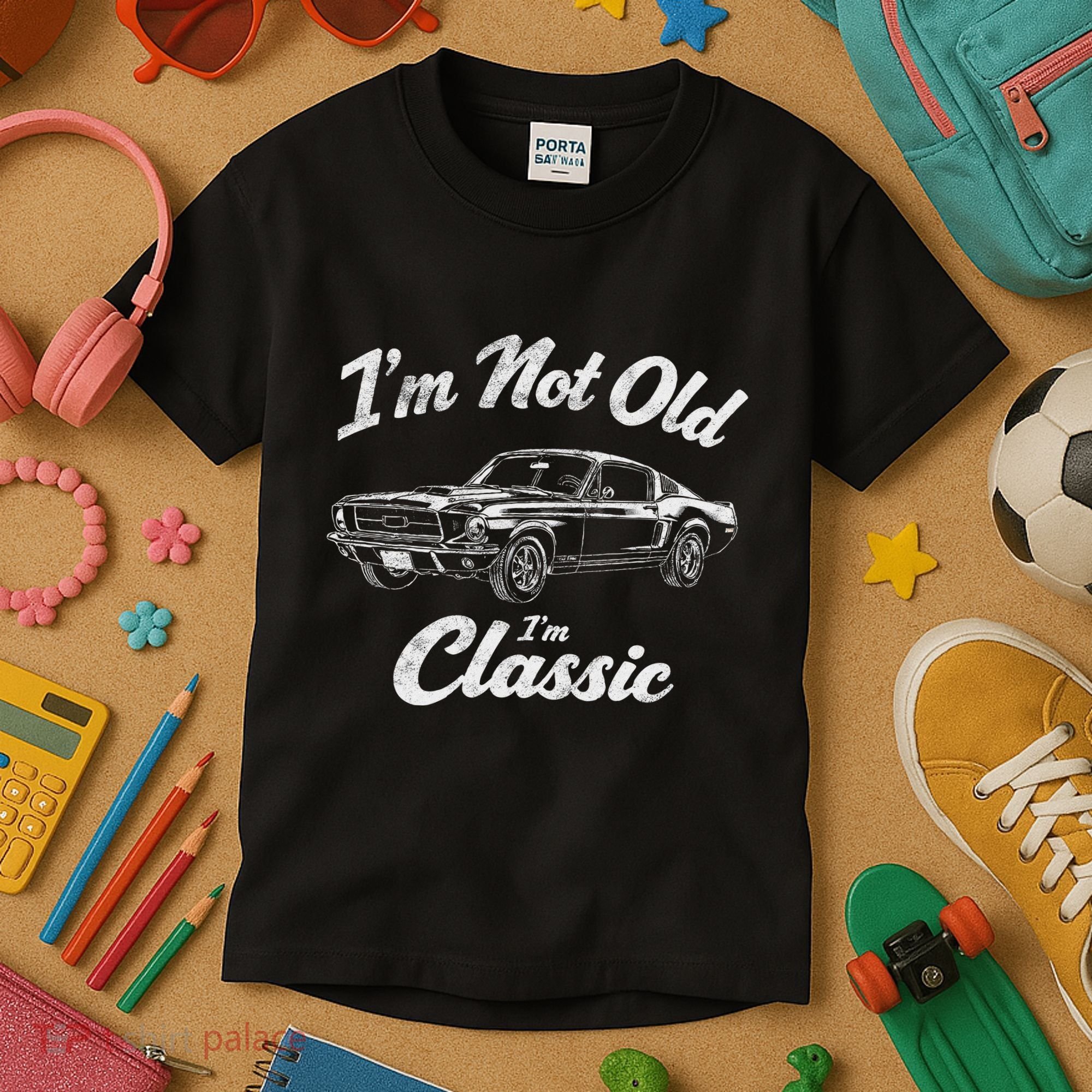 Funny Classic Car Guy Humor Saying For Old Man Enthusiasts Kids T-Shirt