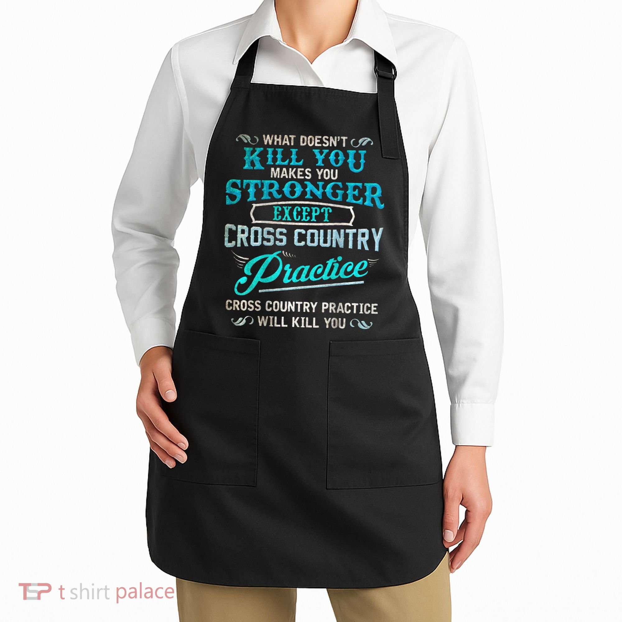 Funny Cross Country Runner Gift For Running Coach Apron
