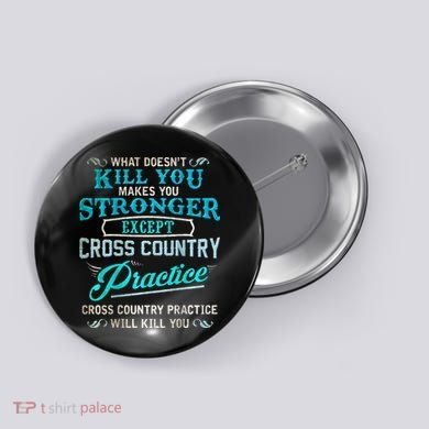 Funny Cross Country Runner Gift For Running Coach Button
