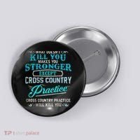 Funny Cross Country Runner Gift For Running Coach Button thumb 0