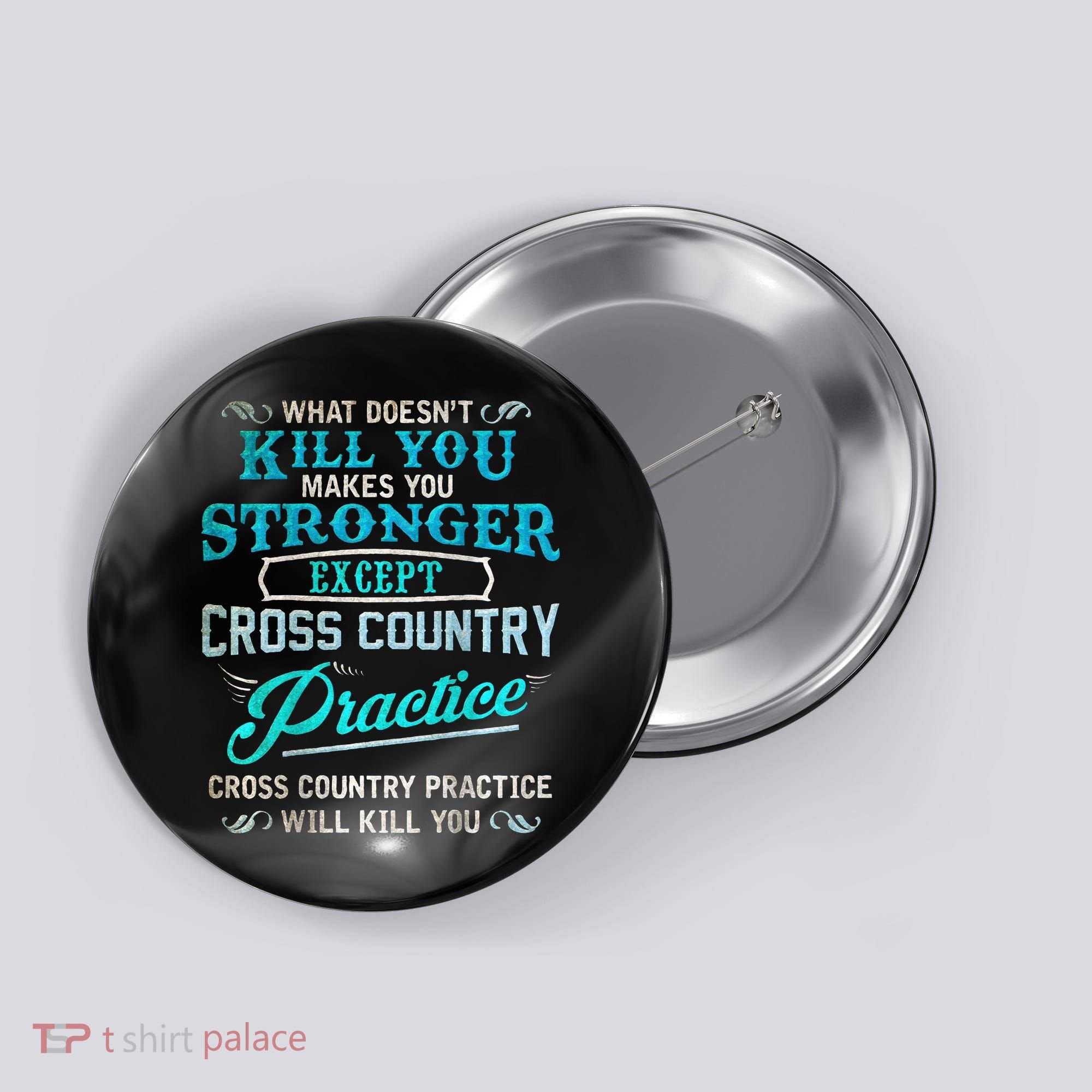 Funny Cross Country Runner Gift For Running Coach Button