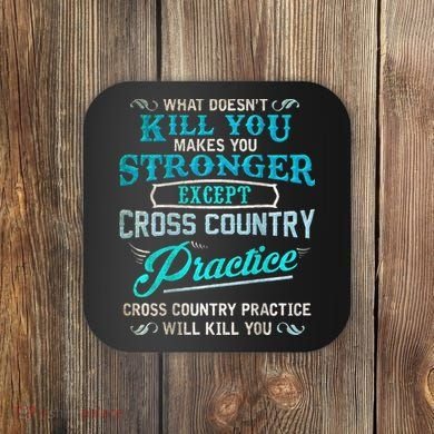 Funny Cross Country Runner Gift For Running Coach Coaster