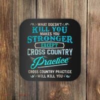 Funny Cross Country Runner Gift For Running Coach Coaster thumb 0