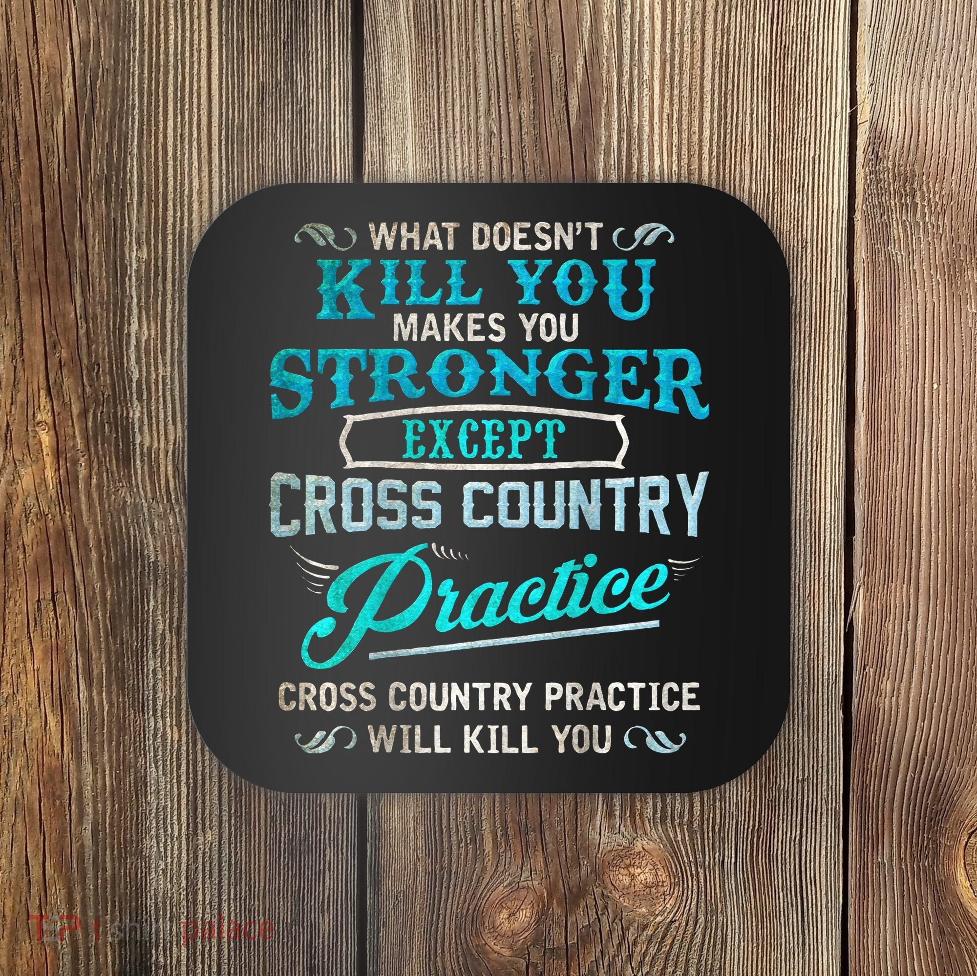 Funny Cross Country Runner Gift For Running Coach Coaster