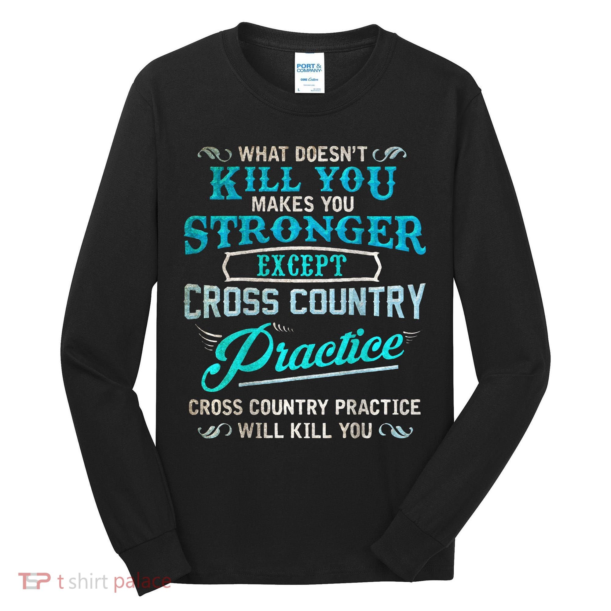 Funny Cross Country Runner Gift For Running Coach Tall Long Sleeve Shirt