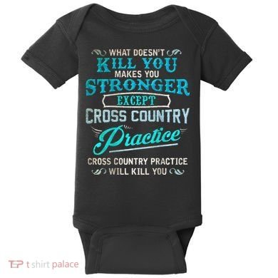 Funny Cross Country Runner Gift For Running Coach Baby Bodysuit