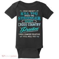 Funny Cross Country Runner Gift For Running Coach Baby Bodysuit thumb 0