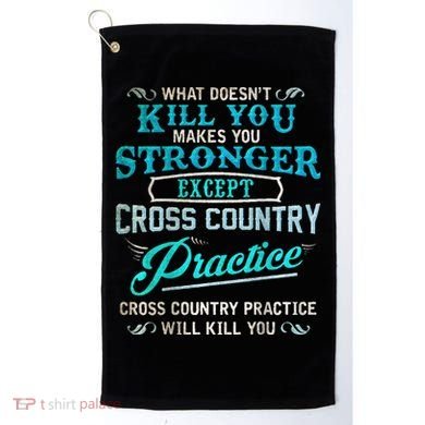 Funny Cross Country Runner Gift For Running Coach Golf Towel