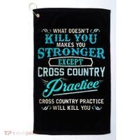 Funny Cross Country Runner Gift For Running Coach Golf Towel thumb 0