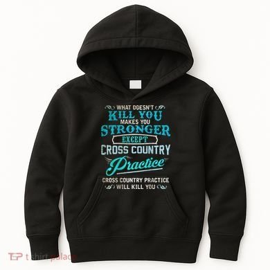 Funny Cross Country Runner Gift For Running Coach Kids Hoodie