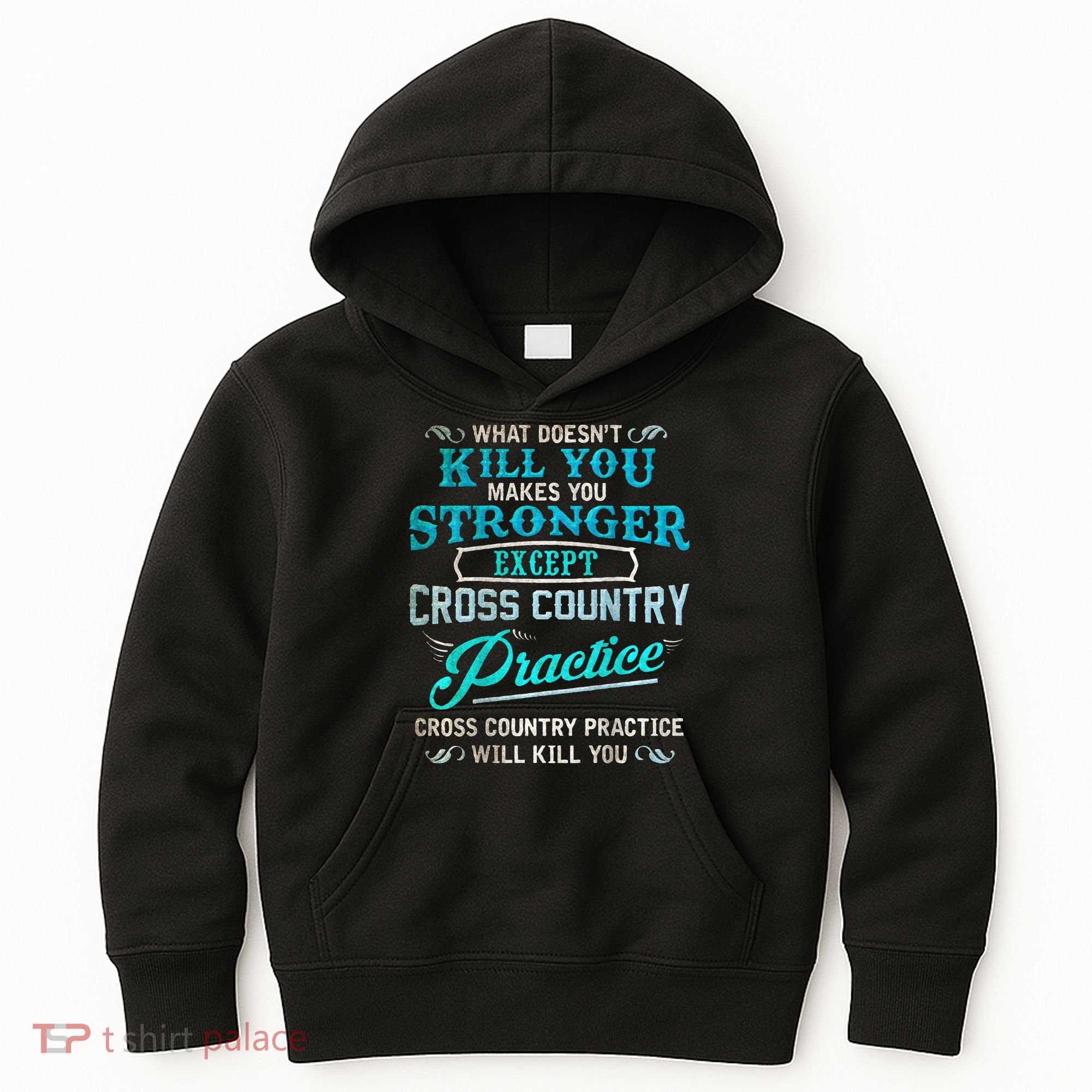 Funny Cross Country Runner Gift For Running Coach Kids Hoodie