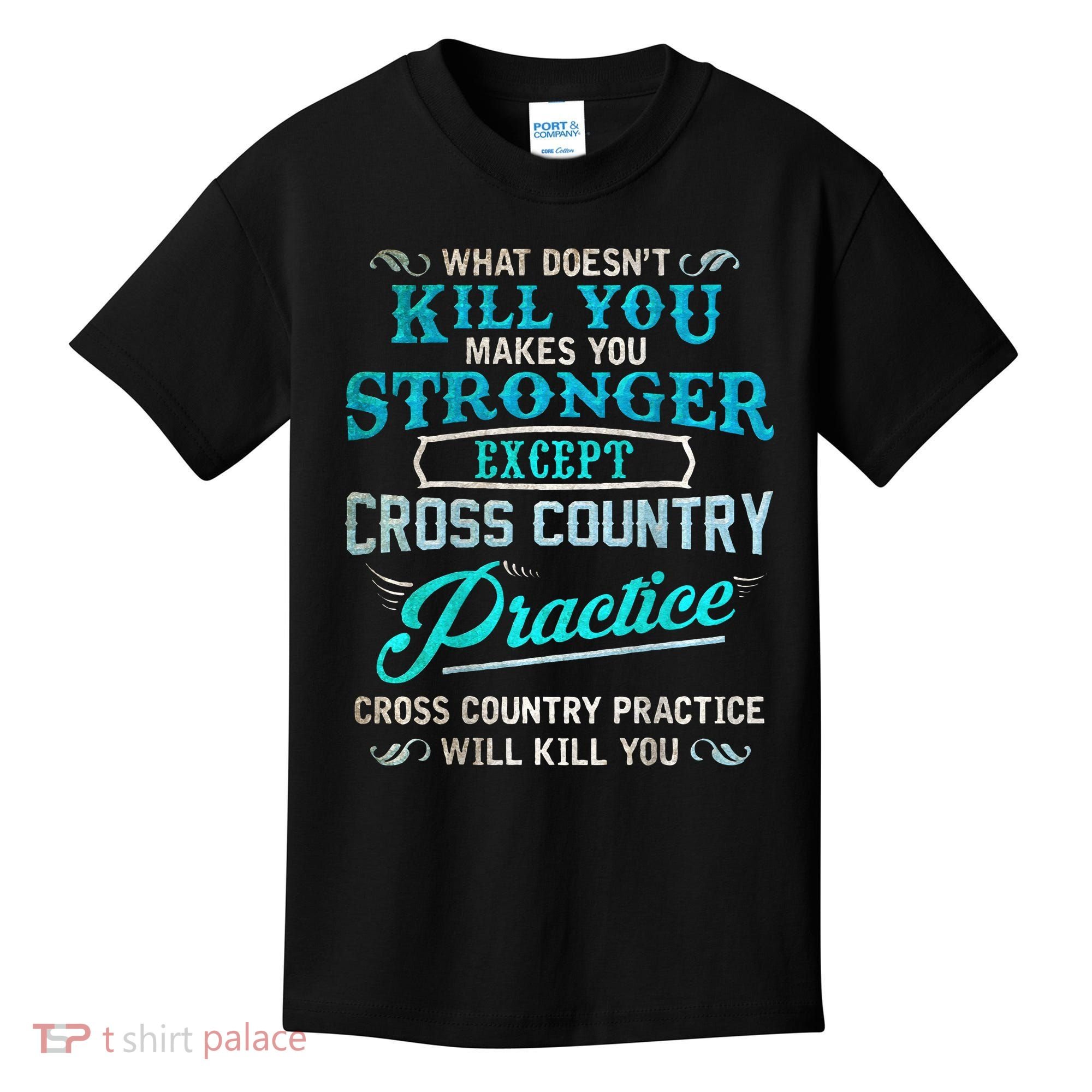 Funny Cross Country Runner Gift For Running Coach Kids T-Shirt