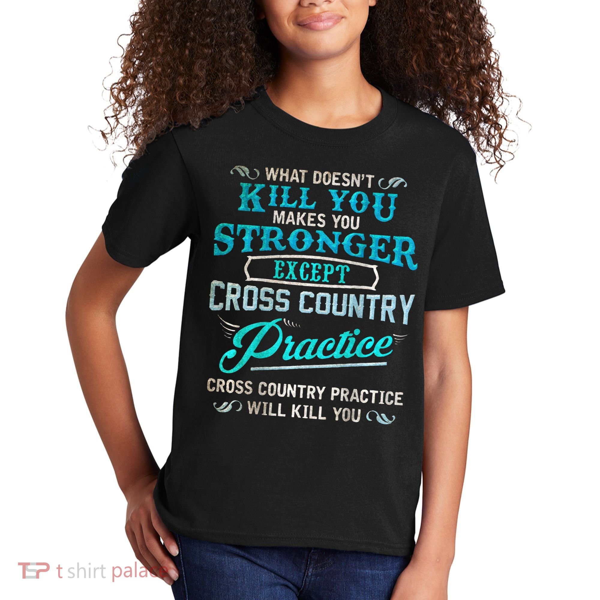 Funny Cross Country Runner Gift For Running Coach Kids T-Shirt