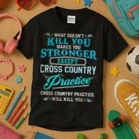 Funny Cross Country Runner Gift For Running Coach Kids T-Shirt thumb 3