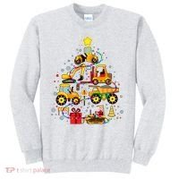 Funny Christmas Construction Vehicles Tree Sweatshirt thumb 0