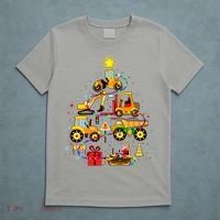 Funny Christmas Construction Vehicles Tree T-Shirt thumb 5