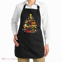 Funny Christmas Construction Vehicles Tree Apron thumb 2